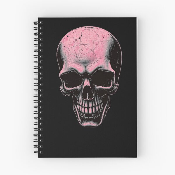 Item preview, Minimalist Pink Ink Sketch Skull Art designed and sold by ERODED SELF.