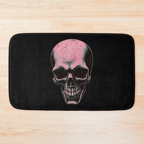 Item preview, Minimalist Pink Ink Sketch Skull Art designed and sold by ERODED SELF.