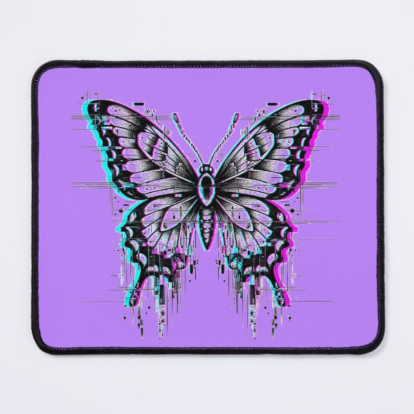 Item preview, Glitch Butterfly Cyan Magenta Art designed and sold by puzzell.
