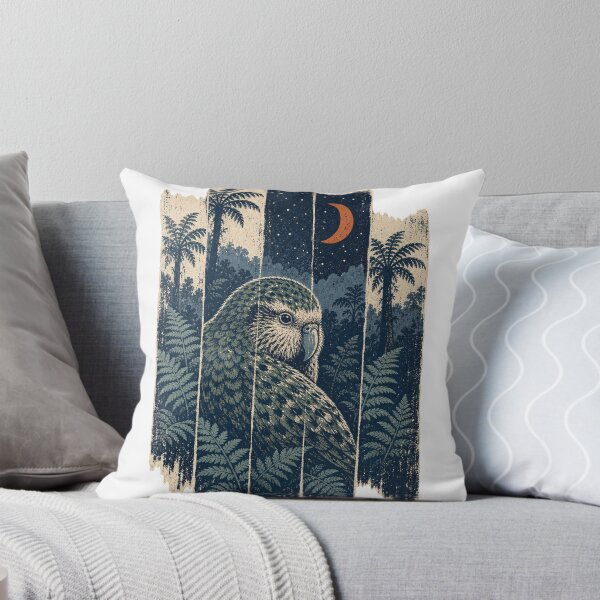 Item preview, Kakapo in the Fern Forest Wild Animal Wildlife Art designed and sold by VisualArtsOasis.