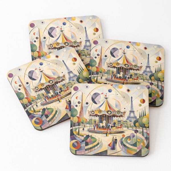 Item preview, Paris Carousel Wall Art  Eiffel Tower Decor & Romantic French Cityscape Gift for Paris Lovers designed and sold by GutyzDesignsES.