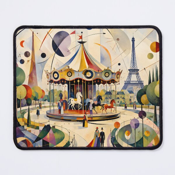 Item preview, Paris Carousel Wall Art Eiffel Tower Decor & Romantic French Cityscape Gift for Paris Lovers designed and sold by GutyzDesignsES.