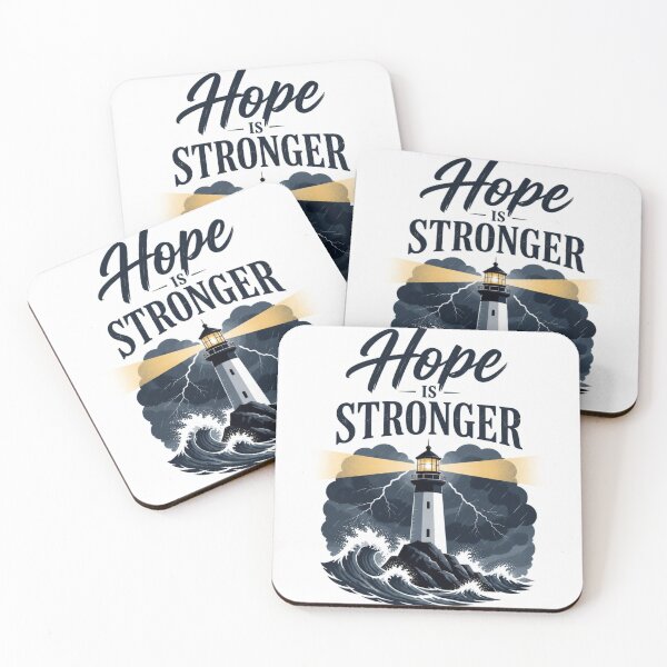 Item preview, Hope Is Stronger Inspirational Christian Quote Design for Faith and Strength designed and sold by Paltooproducts.