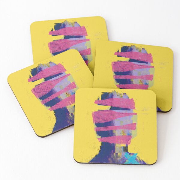 Item preview, Abstract Colorful Face Portrait in Pink and Yellow designed and sold by MikZviagin.