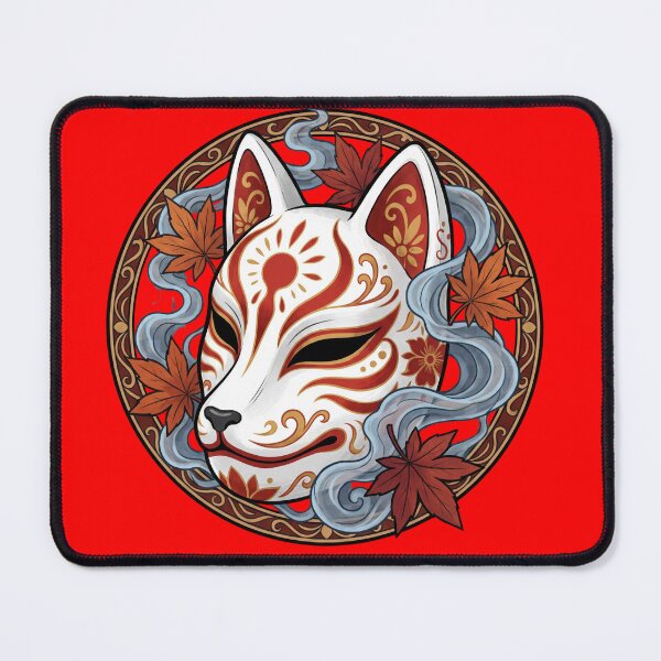 Item preview, Japanese Kitsune Fox Spirit Mask Mythology Art designed and sold by TheOctopusArt.