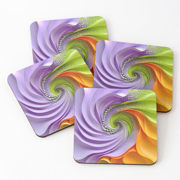 Item preview, Abstract Swirls of Lavender Orange Green designed and sold by Vicky Brago-Mitchell®.