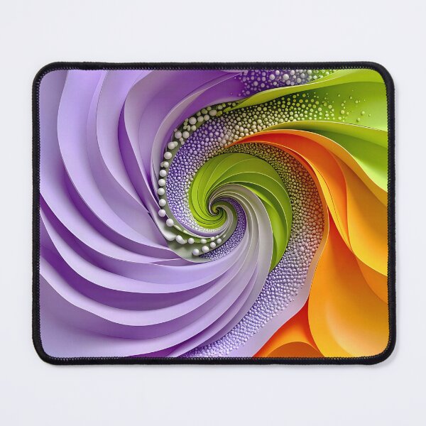 Item preview, Abstract Swirls of Lavender Orange Green designed and sold by Vicky Brago-Mitchell®.