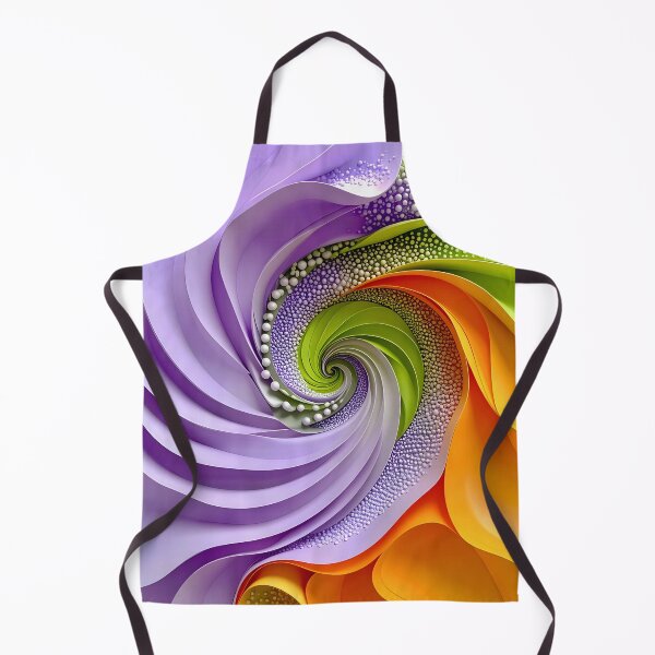 Item preview, Abstract Swirls of Lavender Orange Green designed and sold by Vicky Brago-Mitchell®.