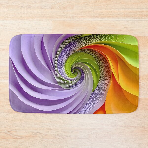 Item preview, Abstract Swirls of Lavender Orange Green designed and sold by Vicky Brago-Mitchell®.