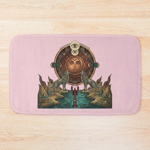 Item preview, The Moon Tarot - Wolf, Cancer & All-Seeing Eye Alchemical Graphic designed and sold by Northern Glow Art.