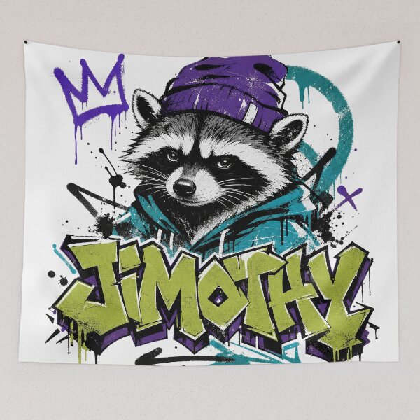 Item preview, Graffiti Raccoon Street Art Urban Animal Punk Style designed and sold by LinaDesign Store.