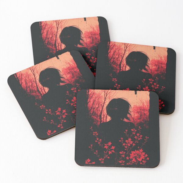 Item preview, Gothic Red Forest Silhouette Art designed and sold by ERODED SELF.