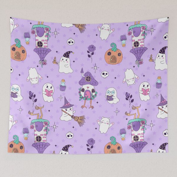 Item preview, whimsical purple halloween spooky ghost creepy designed and sold by Gossip Rag.
