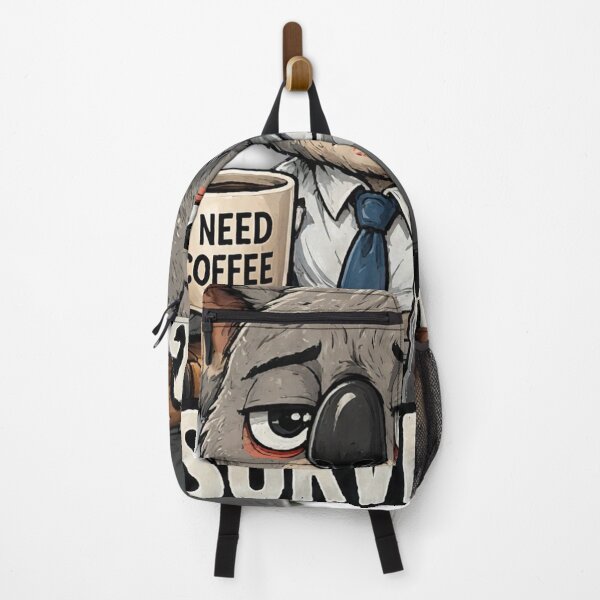 Item preview, Surviving Monday Tired Office Koala With Coffee And Laptop designed and sold by Surviving Monday Club.