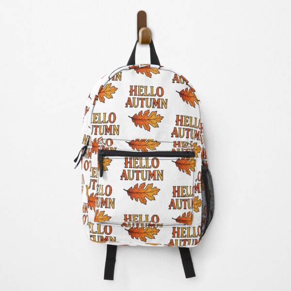 Item preview, Hello Autumn Comic Style Oak Leaf Typography Design designed and sold by VibranPalette.
