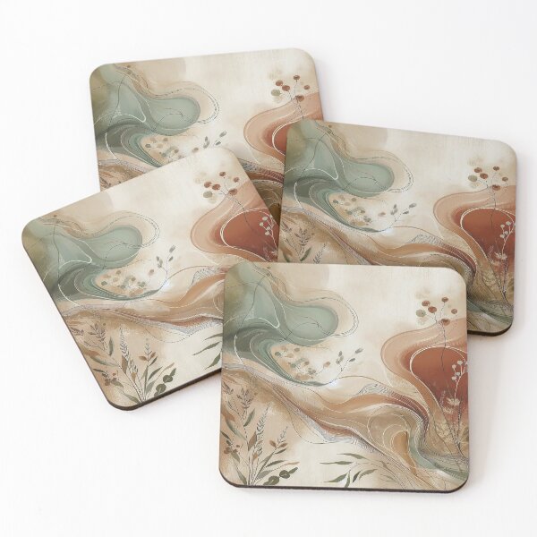 Item preview, Earthbound Flow — Abstract Botanical Art Print designed and sold by MarvinStudios.