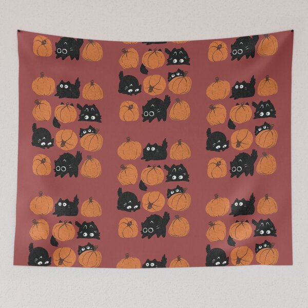 Item preview, cats and pumpkins designed and sold by F.A.M.S.