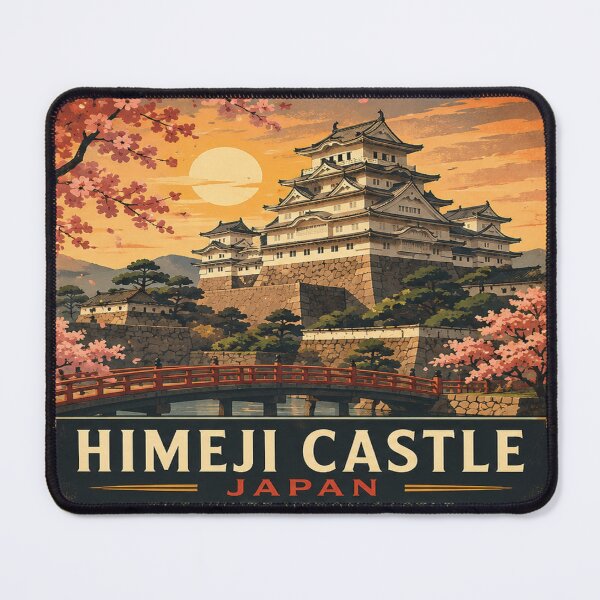 Item preview, Himeji Castle Architectural Poster | White Heron Castle | Japan Wall Art designed and sold by GnuArt.