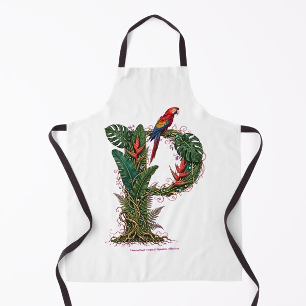 Item preview, Tropical Letter P - Red Macaw and Red Heliconias designed and sold by FantasyPearl.