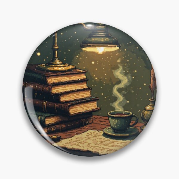 Item preview, Dark Academia Midnight Studies - Retro Pixel Art Literary Aesthetic designed and sold by thepixelcloset.
