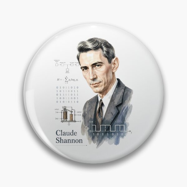 Item preview, Claude Shannon designed and sold by Sarcastic designs.