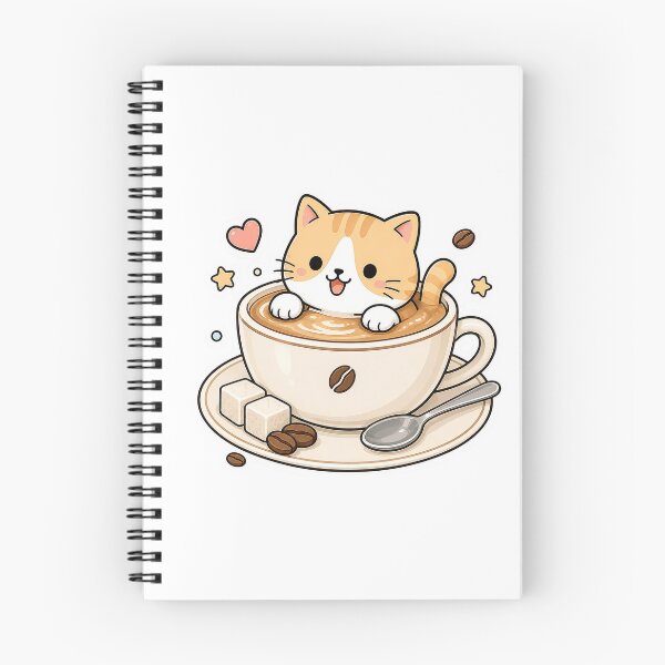 Item preview, Cute Cat In Coffee Cup Kawaii Kitty Latte Art Illustration designed and sold by NoopnyangStudio.
