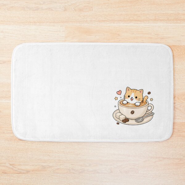Item preview, Cute Cat In Coffee Cup Kawaii Kitty Latte Art Illustration designed and sold by NoopnyangStudio.