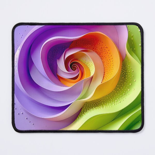 Item preview, Colorful Spiral Flower Design in Lavender Orange Green designed and sold by Vicky Brago-Mitchell®.
