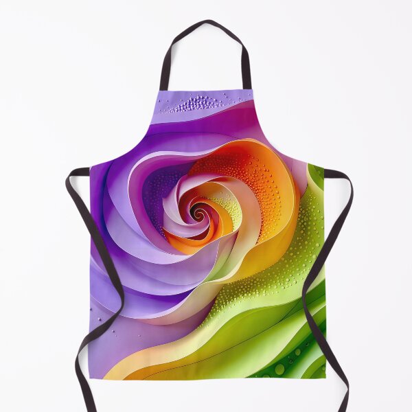 Item preview, Colorful Spiral Flower Design in Lavender Orange Green designed and sold by Vicky Brago-Mitchell®.
