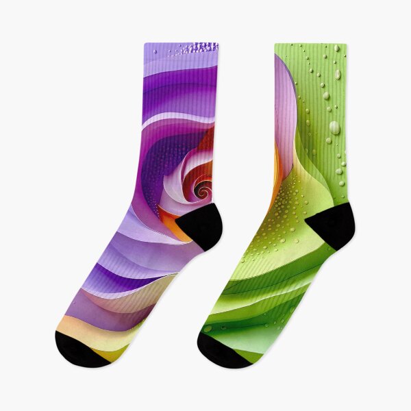 Item preview, Colorful Spiral Flower Design in Lavender Orange Green designed and sold by Vicky Brago-Mitchell®.