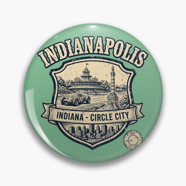 Item preview, Retro Indianapolis Circle City license plate designed and sold by Normandy Road Heritage.