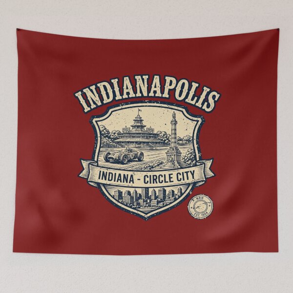 Item preview, Retro Indianapolis Circle City license plate designed and sold by Normandy Road Heritage.