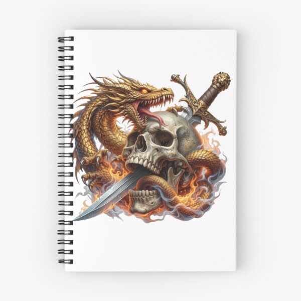 Item preview, Dragon, Skull, and Sword  designed and sold by INKRebelGraphic.