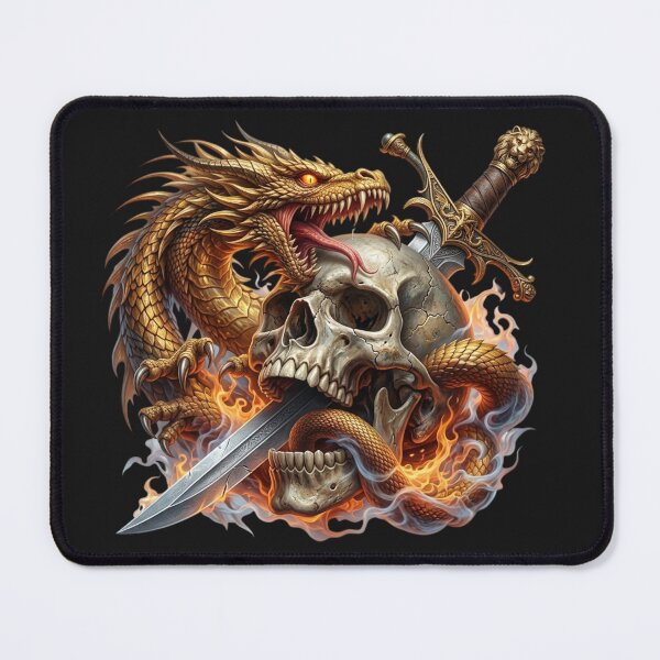 Item preview, Dragon, Skull, and Sword designed and sold by INKRebelGraphic.
