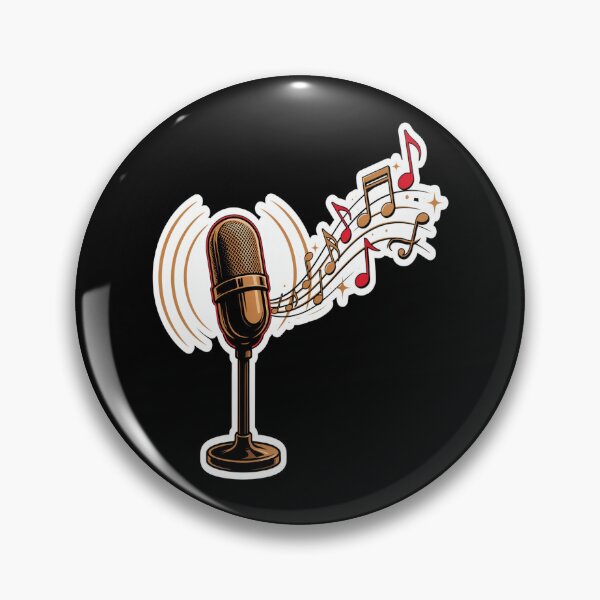 Item preview, Vintage Microphone – Retro 50s 60s Music Notes Design designed and sold by Midnight Veil Designs.