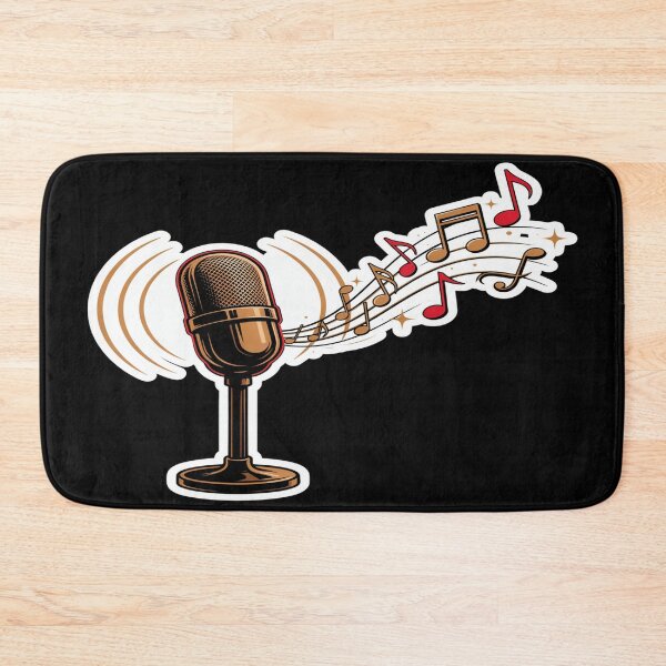 Item preview, Vintage Microphone – Retro 50s 60s Music Notes Design designed and sold by Midnight Veil Designs.
