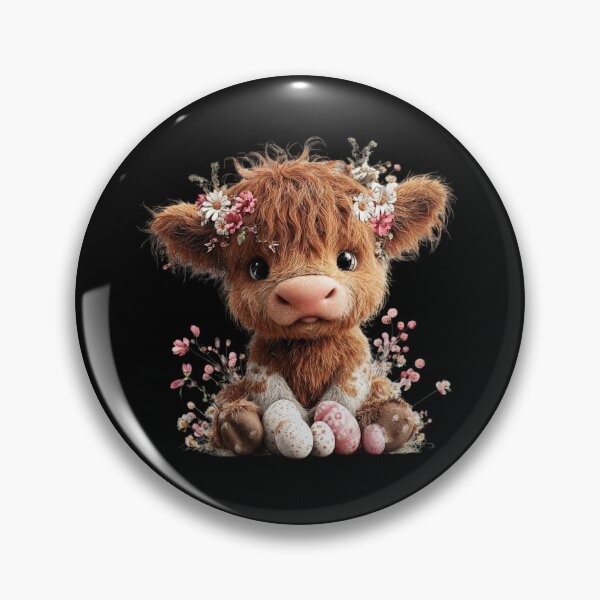 Item preview, Adorable Floral Highland Cow designed and sold by perijun.