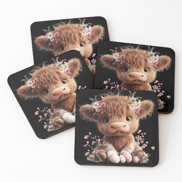 Item preview, Adorable Floral Highland Cow designed and sold by perijun.