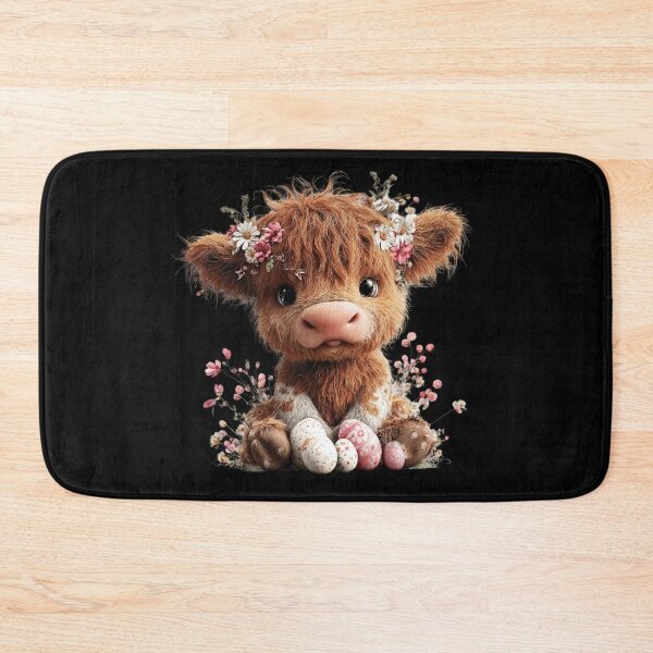 Item preview, Adorable Floral Highland Cow designed and sold by perijun.