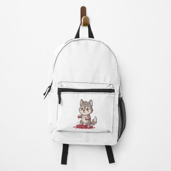 Item preview, Cute Wolf Squishing Red Raspberries designed and sold by Ella_Sketch.