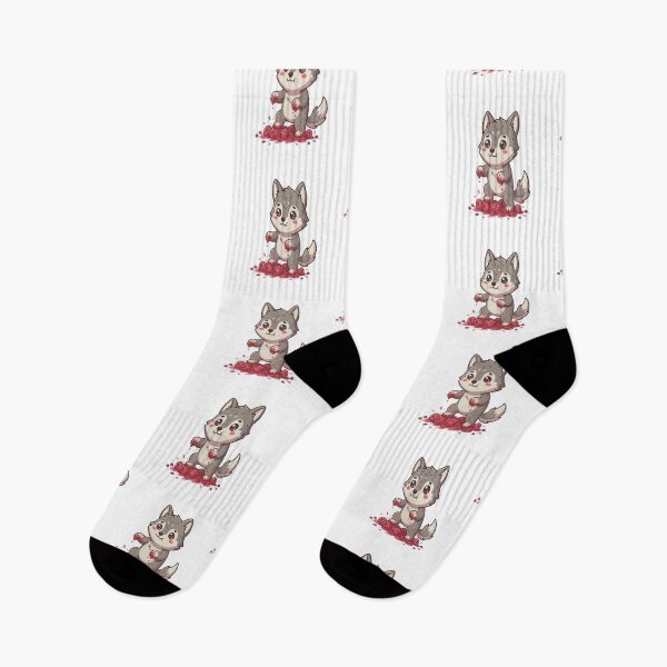 Item preview, Cute Wolf Squishing Red Raspberries designed and sold by Ella_Sketch.