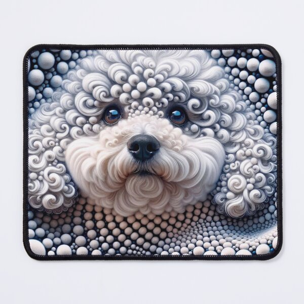 Item preview, Whimsical White Poodle in Bubble Art designed and sold by Wags & Tails.
