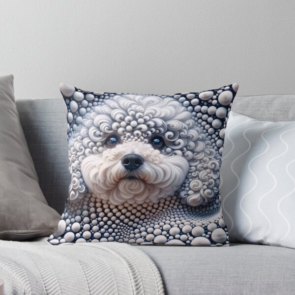 Item preview, Whimsical White Poodle in Bubble Art designed and sold by Wags & Tails.