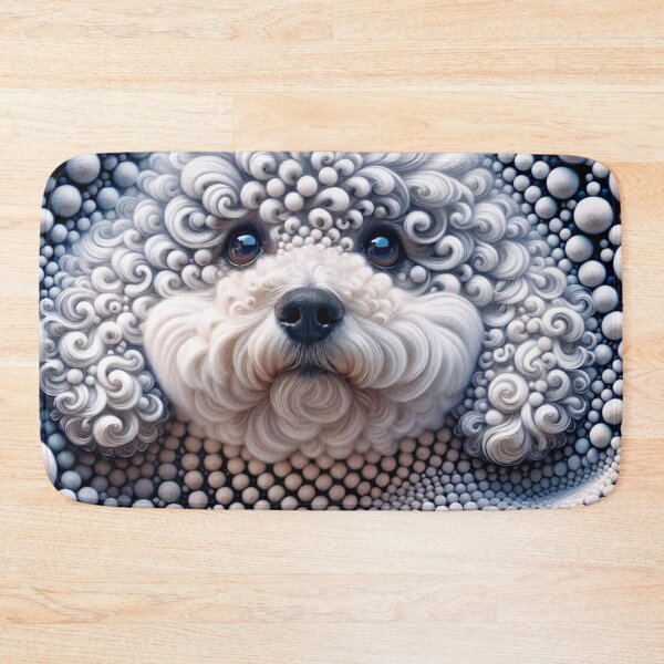 Item preview, Whimsical White Poodle in Bubble Art designed and sold by Wags & Tails.