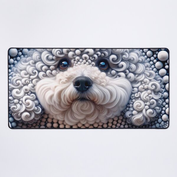 Item preview, Whimsical White Poodle in Bubble Art designed and sold by Wags & Tails.