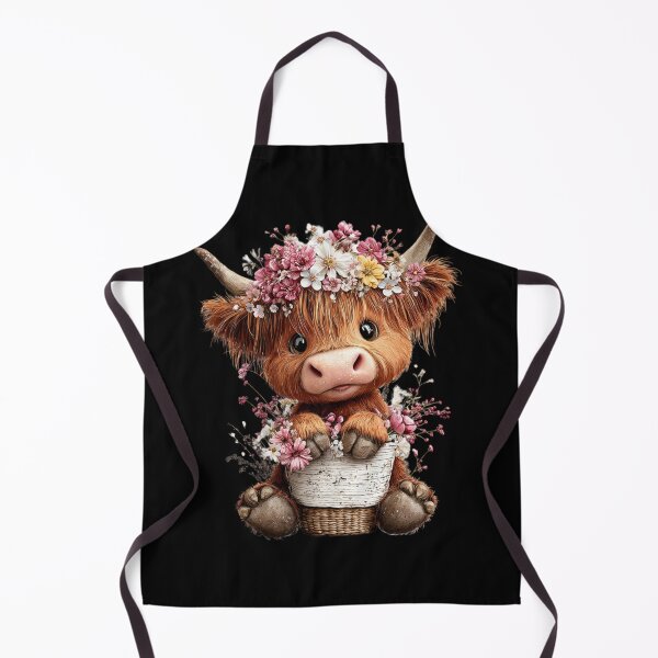 Item preview, Cute Highland Cow with Flower Crown designed and sold by perijun.