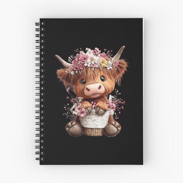 Item preview, Cute Highland Cow with Flower Crown designed and sold by perijun.