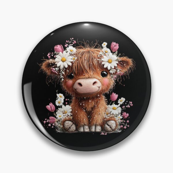 Item preview, Adorable Calf with Flowers designed and sold by perijun.
