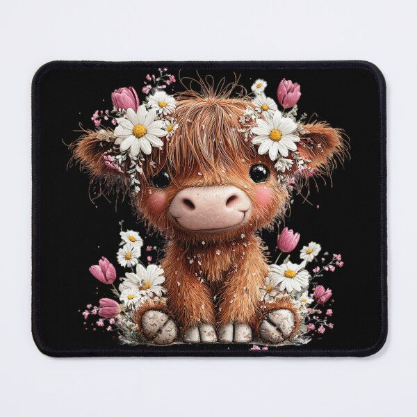 Item preview, Adorable Calf with Flowers designed and sold by perijun.