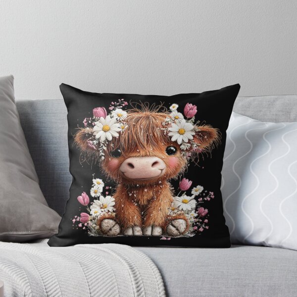 Item preview, Adorable Calf with Flowers designed and sold by perijun.